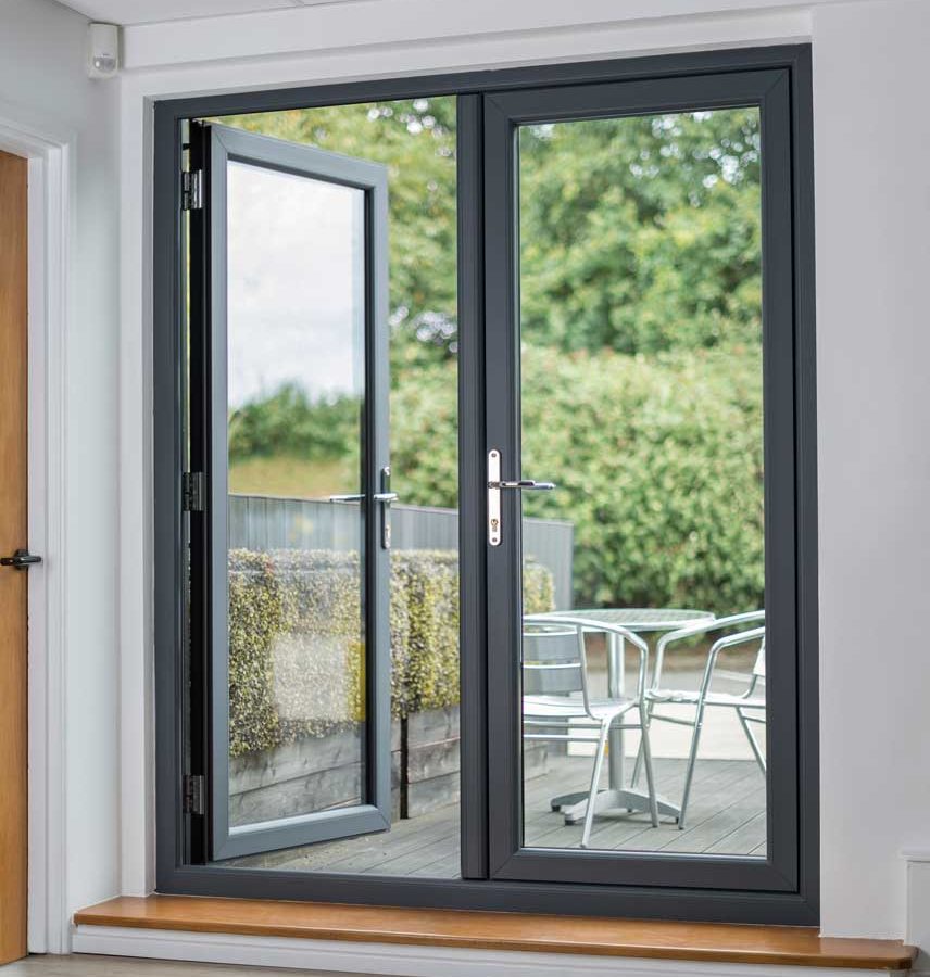 internal view Flush uPVC doors