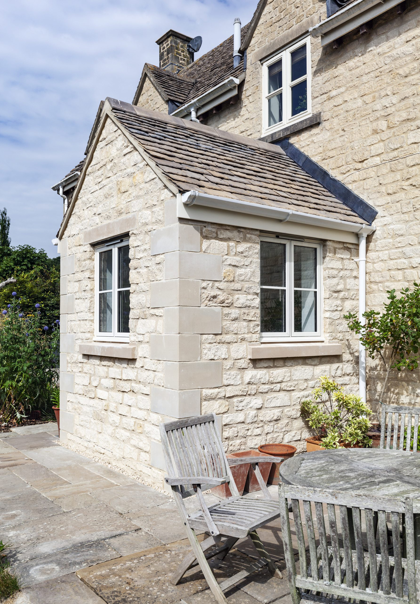 cream aluminium casement windows