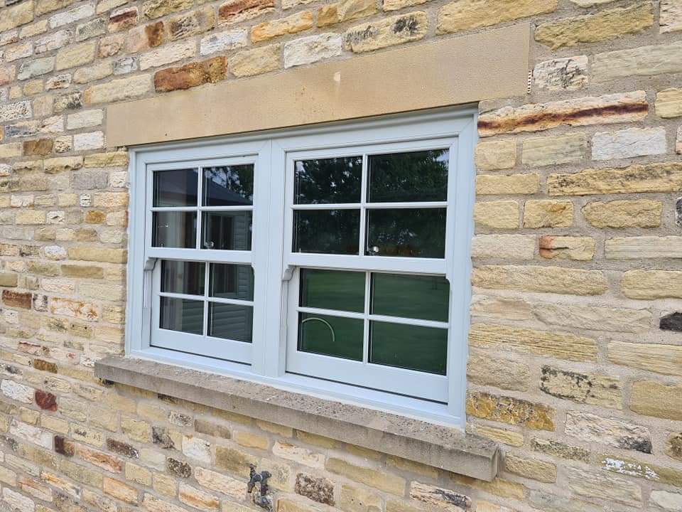 Blue Sliding Sash windows Darlington