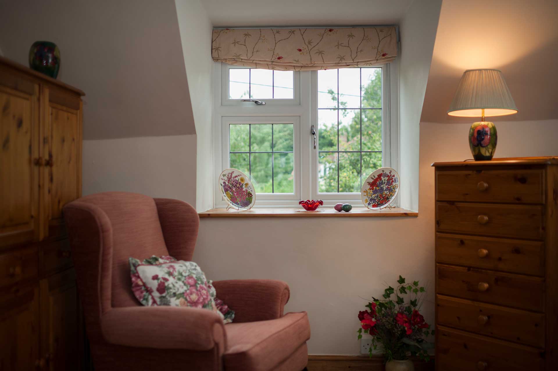 White uPVC casement window installed in a contemporary home setting