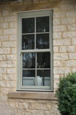 Agate grey uPVC sliding sash window