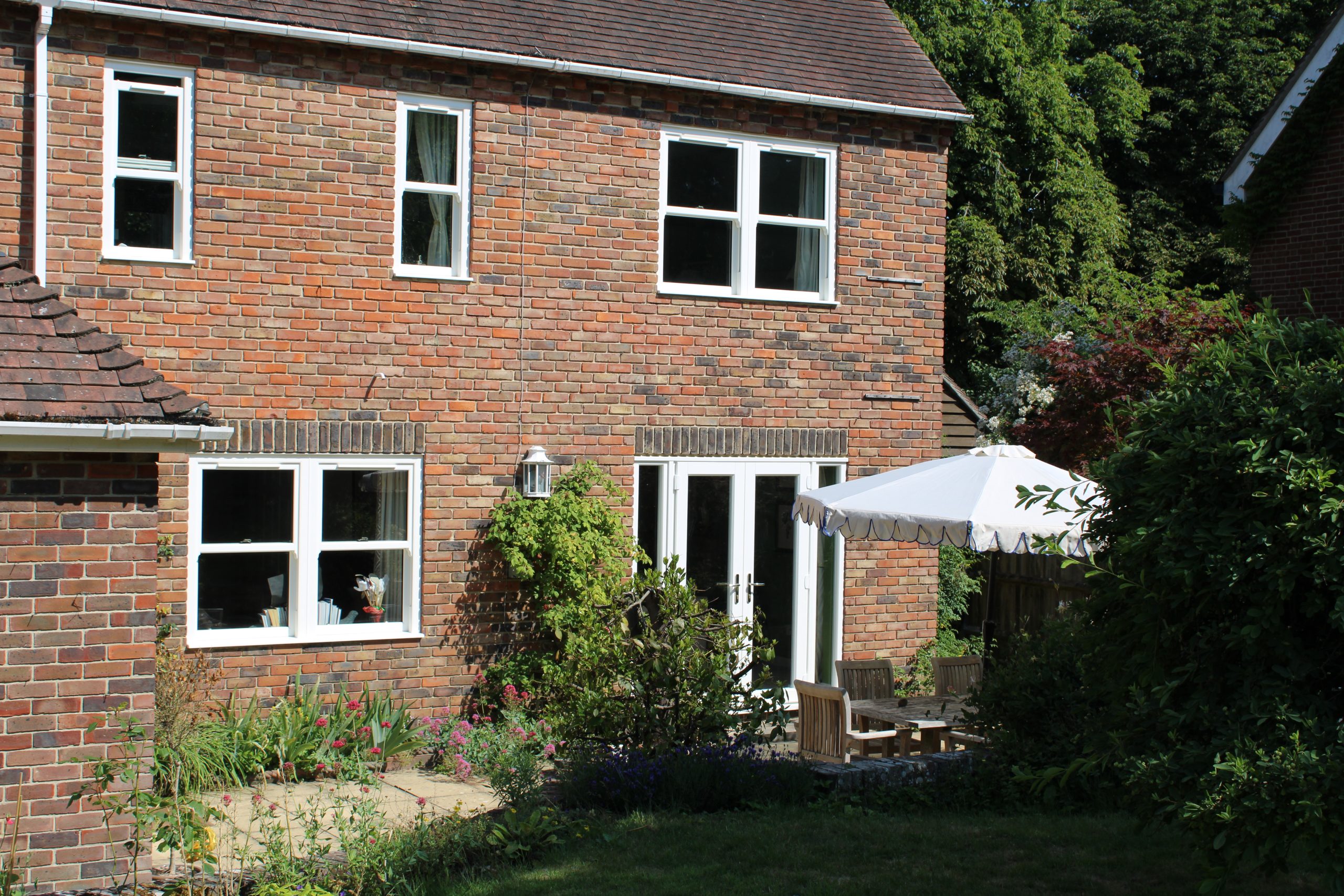 New sash windows blend perfectly with the home's traditional architecture