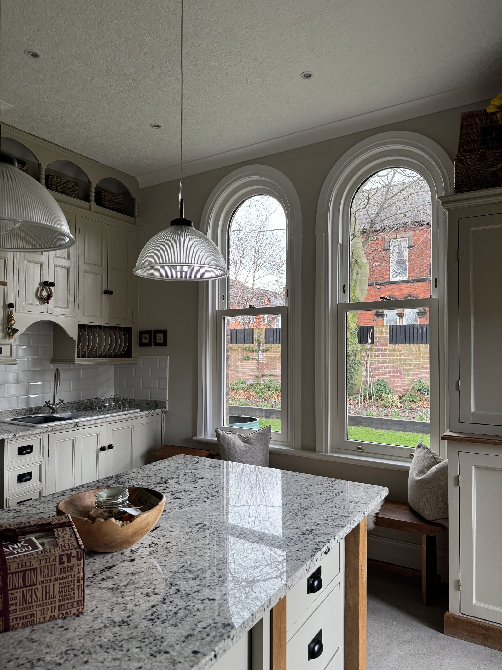 Legacy vertical sliding sash windows with authentic timber-style finish