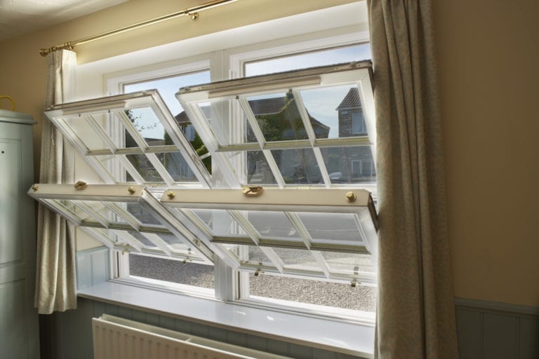tilted white authentic looking upvc sash windows