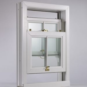 Partially open sash window unit