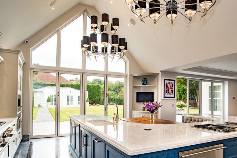 Aluminium BiFold Doors in white