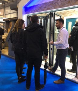 Explore our products at Homebuilding & Renovating Show, Harrogate! Highlights include Arched Legacy uPVC Sliding Sash Window, 3-in-1 Legacy uPVC Sliding Sash Window, Contemporary Bi-folding Door, uPVC Flush Casement Window, 2 Panel uPVC Sliding Patio Door, and Solidor Composite Door.