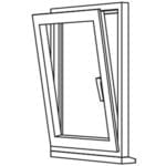 Tilt and turn windows diagram