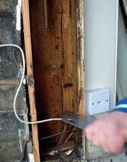 empty window frame for fresh installation 