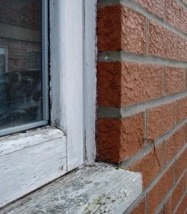 Old sash window cill