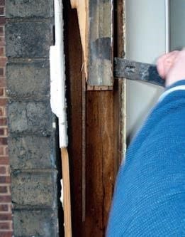 Sash window frame opening