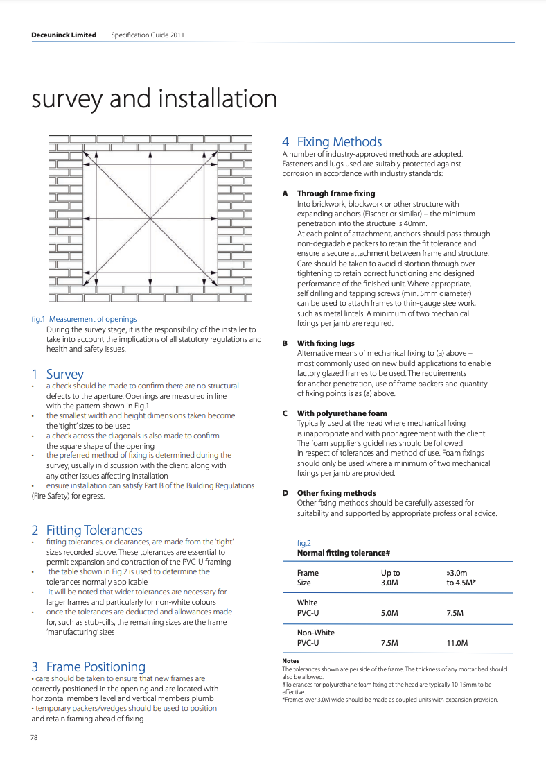 Deceuninck Installation Guide