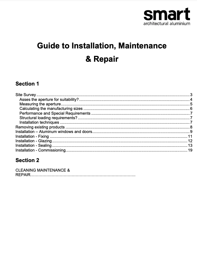 Smart installation guide