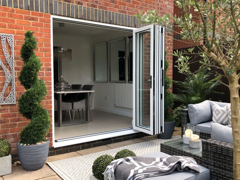Aluminium bi-fold doors for patio