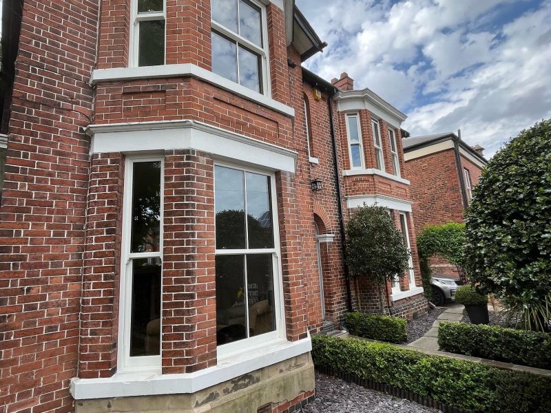 Victorian style bay windows