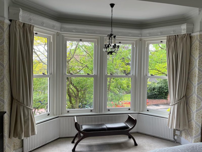 Internal view of bay windows