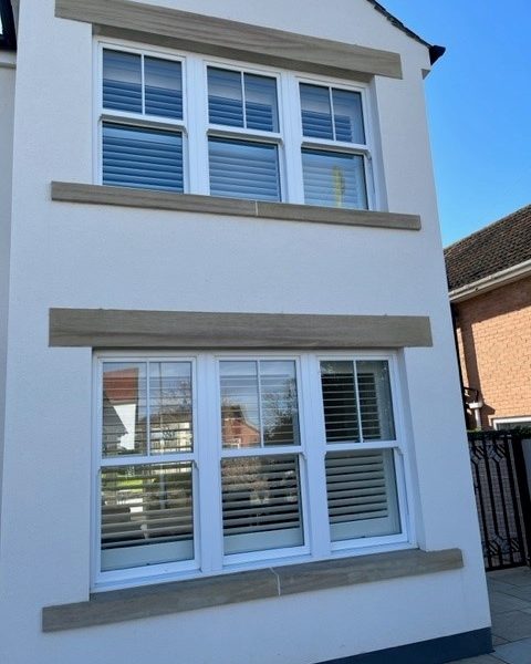 smooth white vertical sliders brighouse