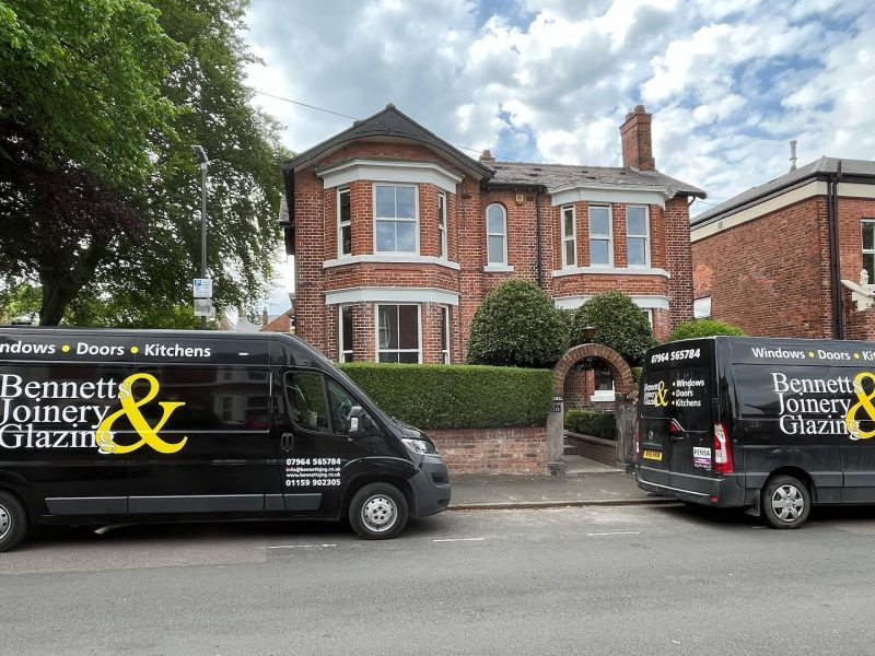 Victorian home with sliding sash windows