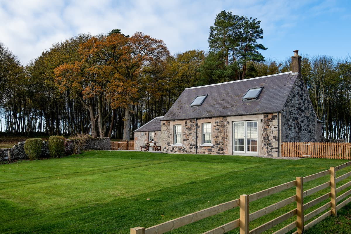 uPVC sash windows and French doors from Quickslide modernise a holiday cottage near Kelso, Scotland