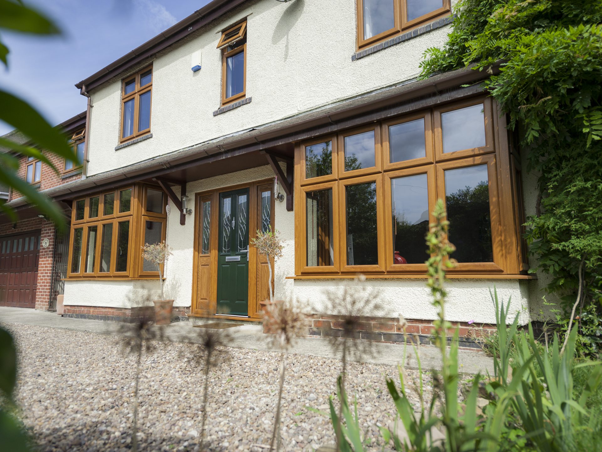 Woodgrain uPVC Bay Windows