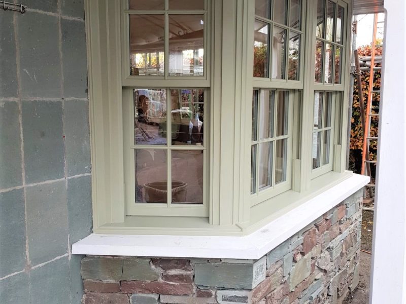 Woodgrain Sliding Sash Bay Windows