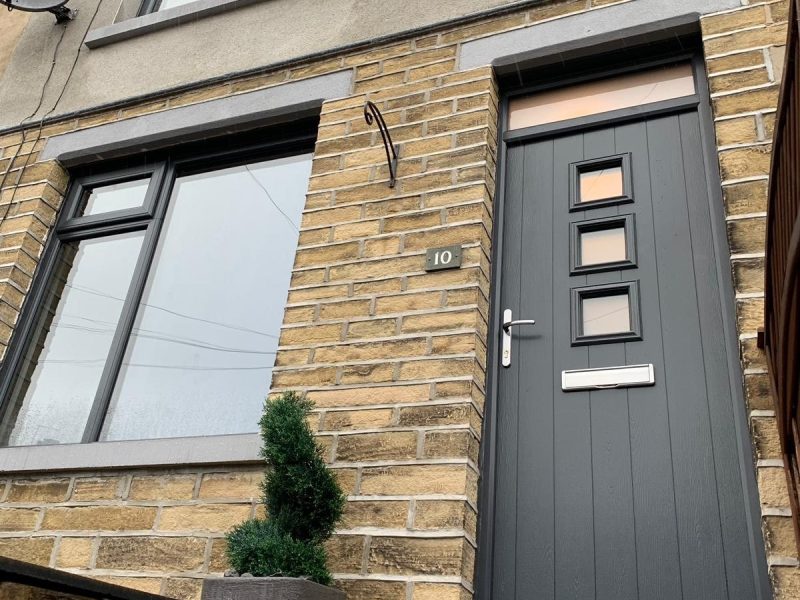 Dark Woodgrain Casement Windows