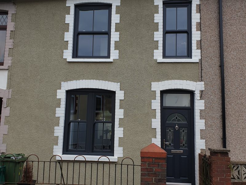 Woodgrain Black Sliding Sash Windows from Quickslide