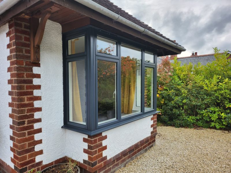 Modern flush casement aluminium windows