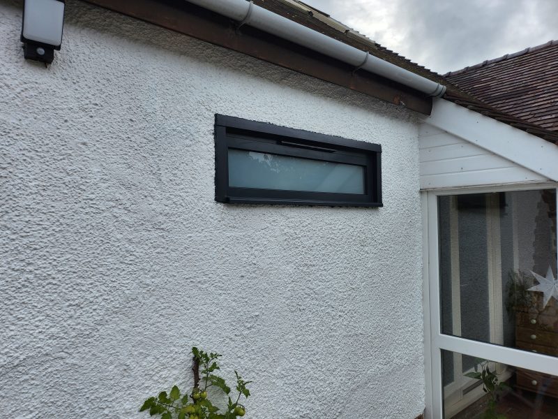 Small Aluminium frosted window