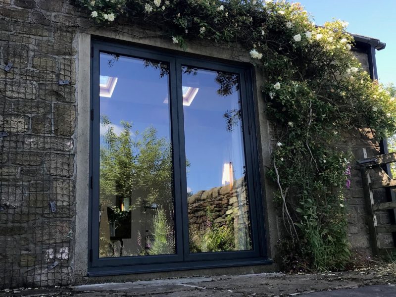 Black 2 Panel Bifold Doors