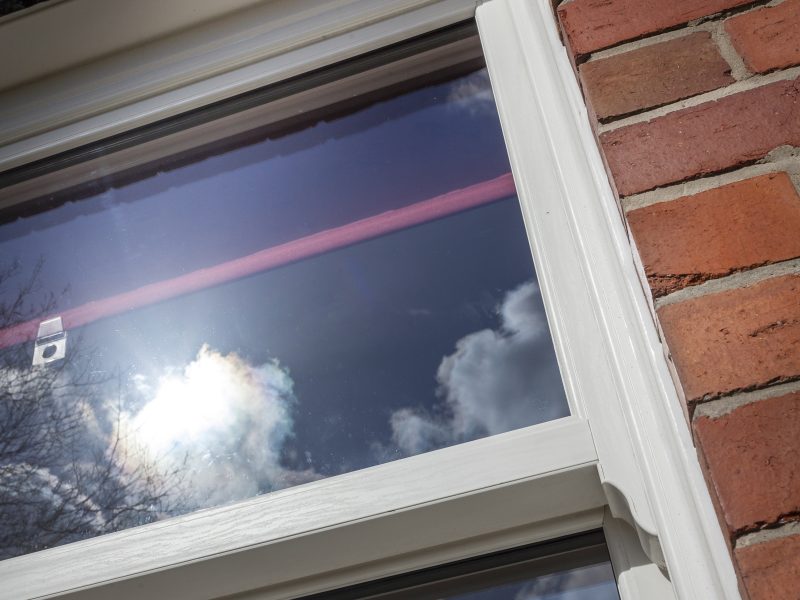 White woodgrain sliding windows brighouse