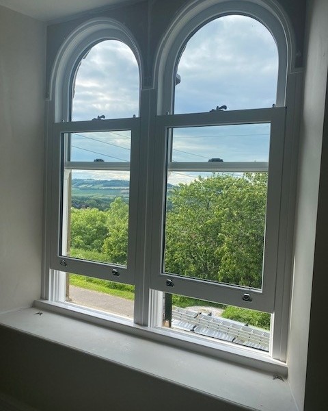 Arched Sliding Sash Windows Interior View