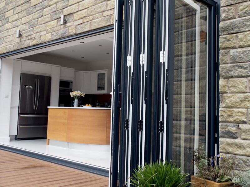 Black & White aluminium bifold doors