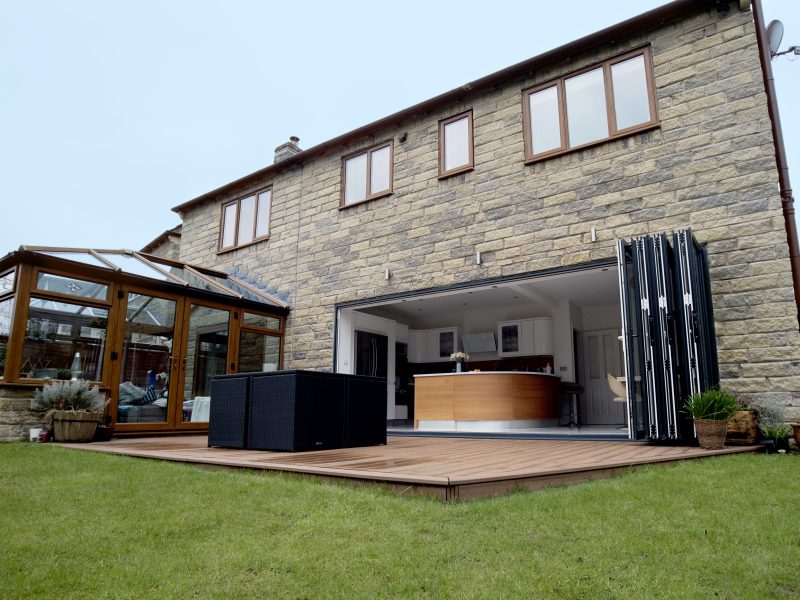 Black & White aluminium bifold doors