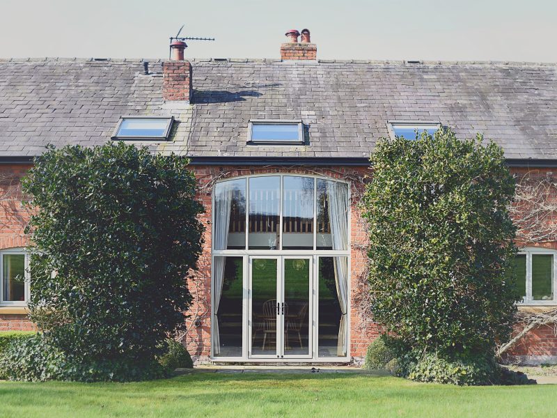 Modern Arched Flush French Doors