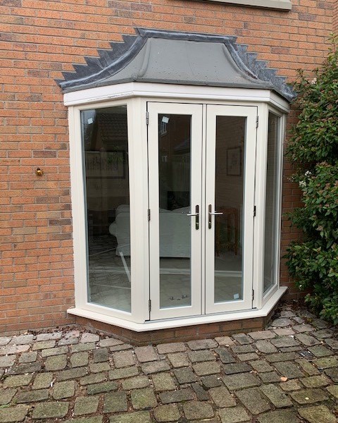 White Flush uPVC French Doors