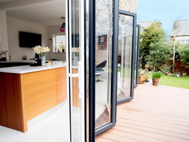 Black & White aluminium bifold doors