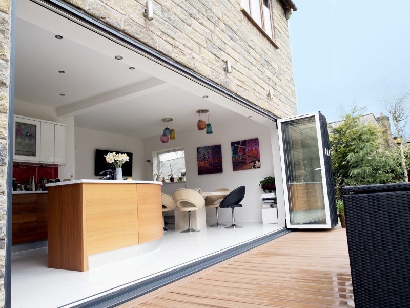 Black & White aluminium bifold doors