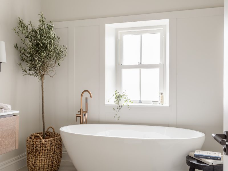 Interior view of sliding sash windows