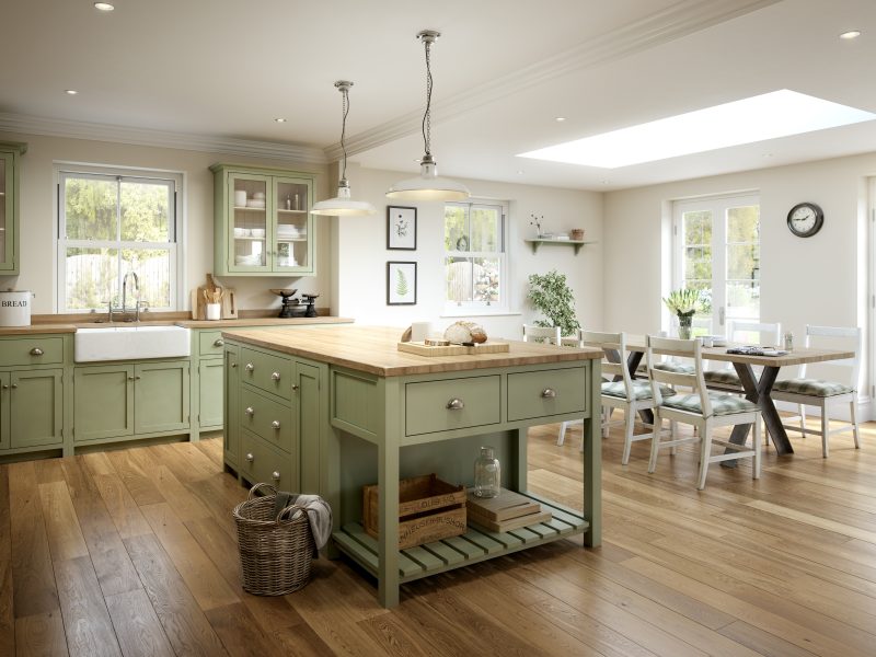 traditional kitchen windows and doors
