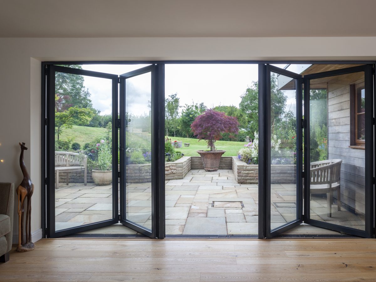 Modern Black bifold doors West Yorkshire