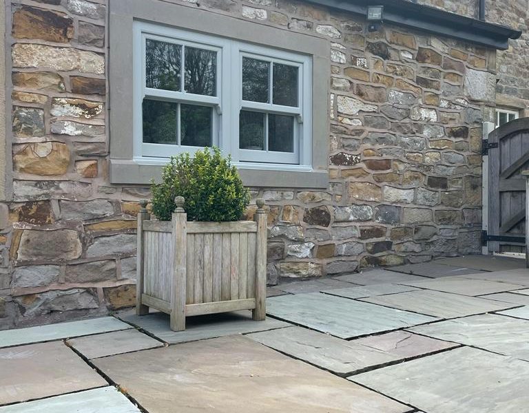 Grey Woodgrain Sliding Sash Windows