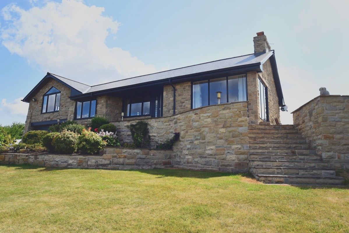 Aluminium casement windows featuring sleek, modern design elements