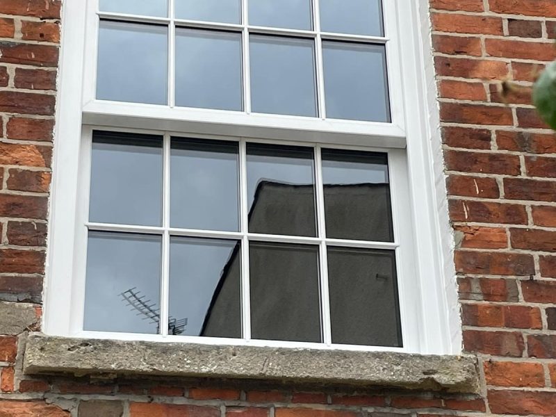 White PVC sliding sash windows quote