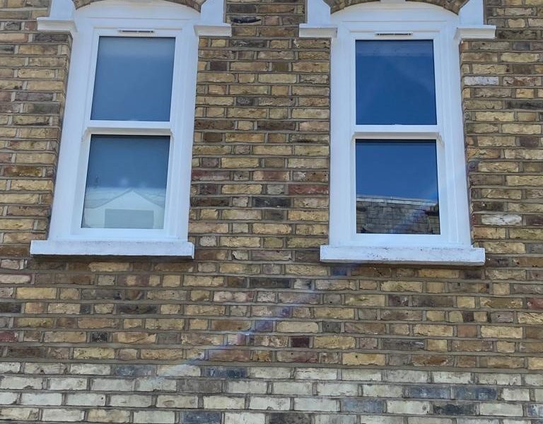 White heritage sliding windows