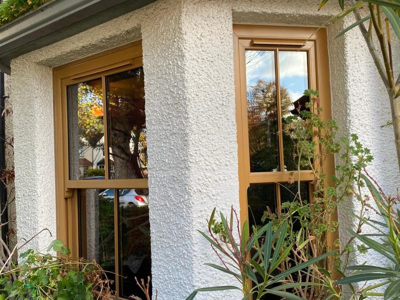 Wood effect sliding sash windows Brighouse
