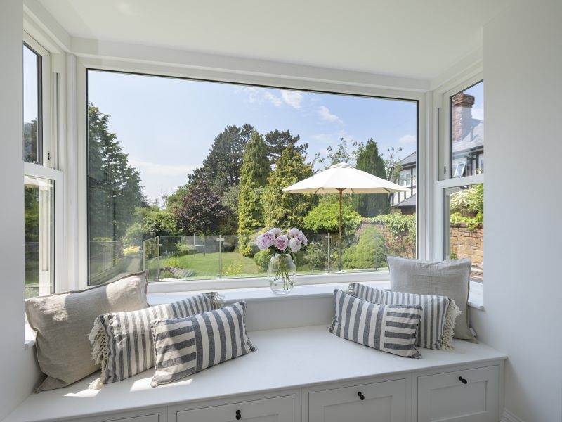 Modern home featuring heritage-style sliding sash windows by Quickslide.