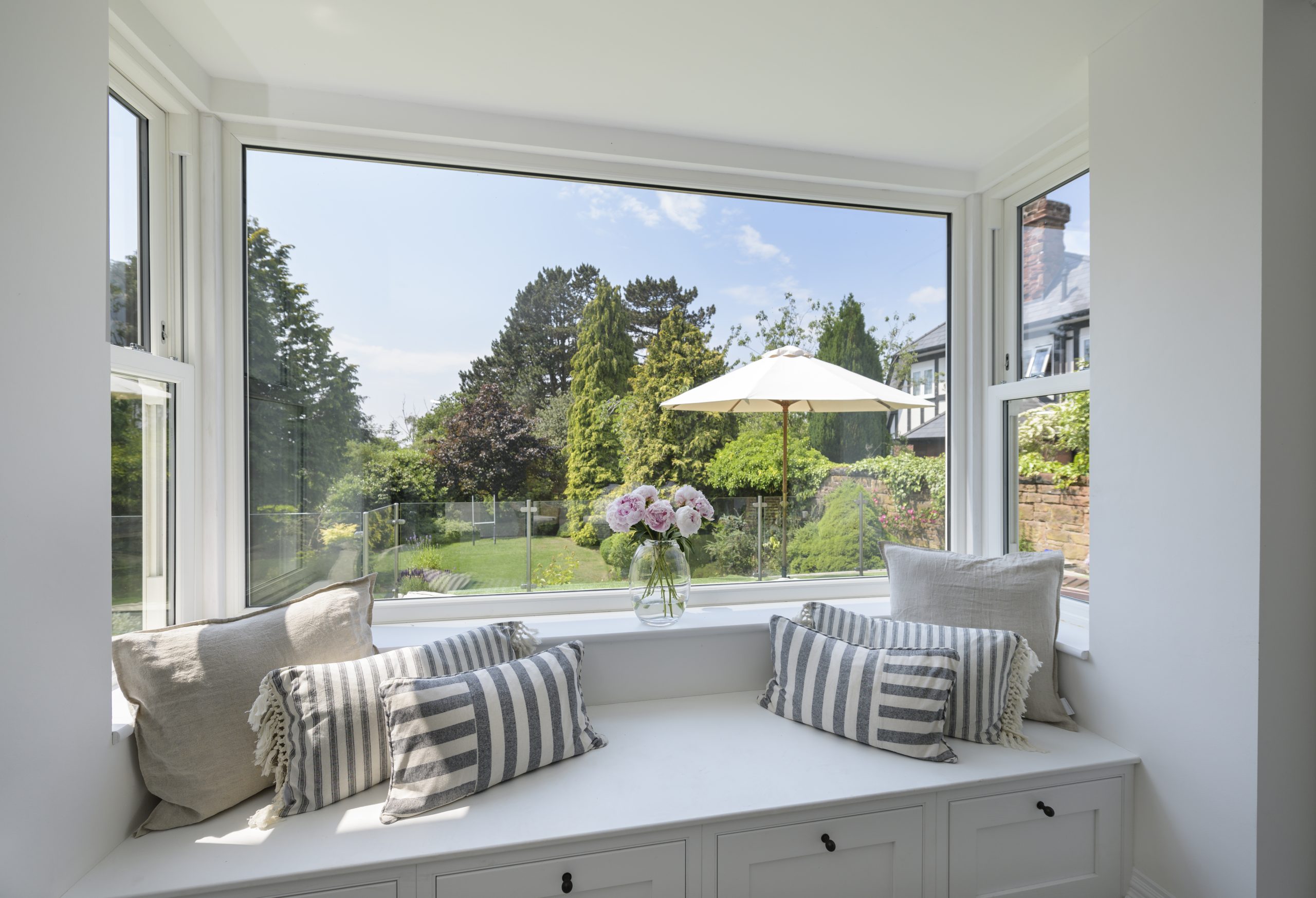 Modern home featuring heritage-style sliding sash windows by Quickslide.