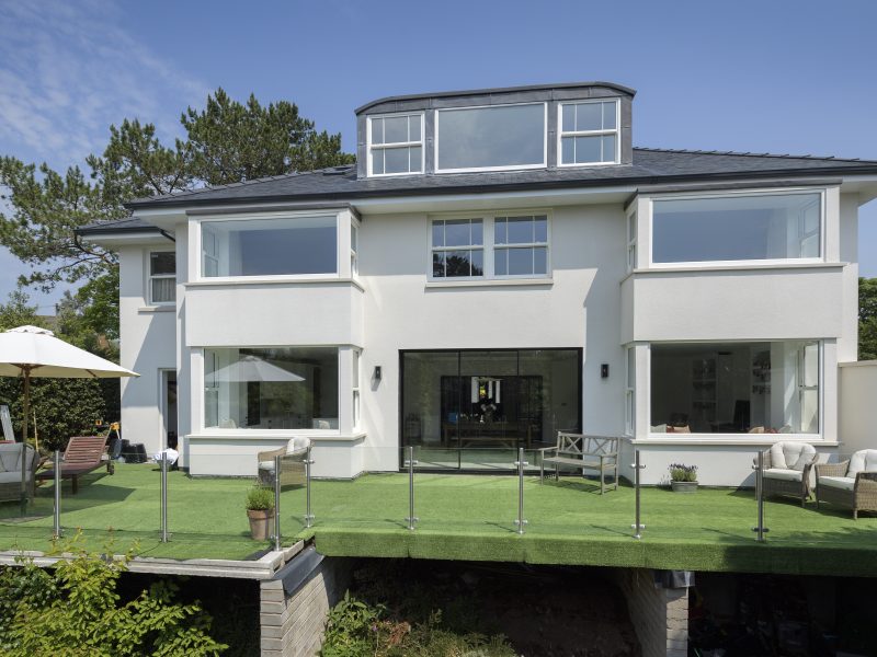 Traditional sliding sash windows providing charm to a modern conversion.