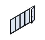 Five-section slide and stack doors configuration
